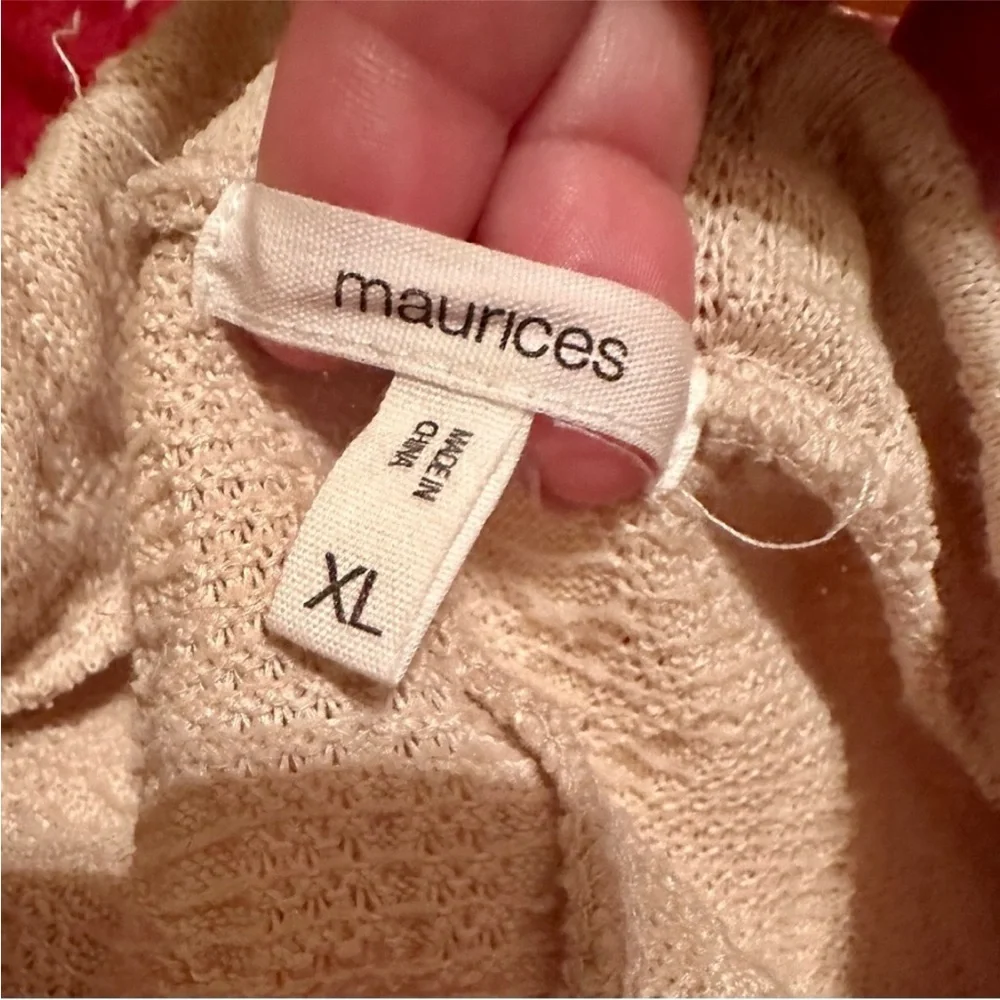 Maurices Beige Cable Knit Sweater Vest size XL - Picture 6 of 6